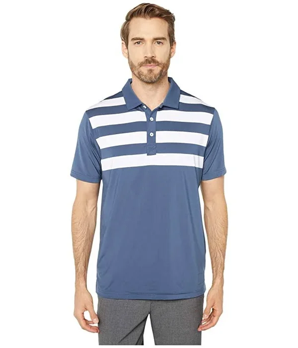 Puma Men's Pars and Stripes Golf Polo, Large, Blue