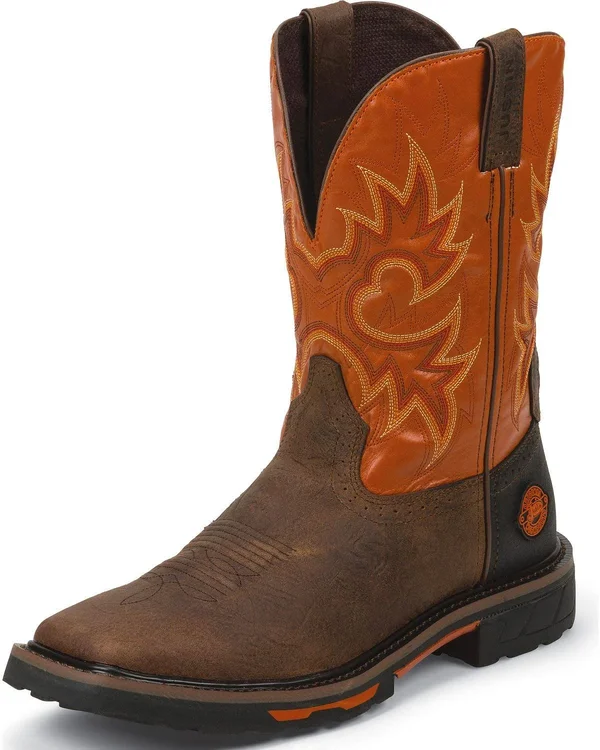 Justin Boots Men's Hybred Rustic Barnwood Western Boots
