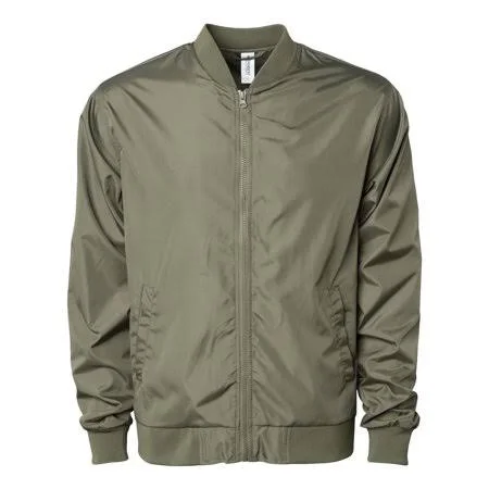 New - Iwpf - Independent Trading Co. - Lightweight Bomber Jacket, Men's, Size: XL, Green