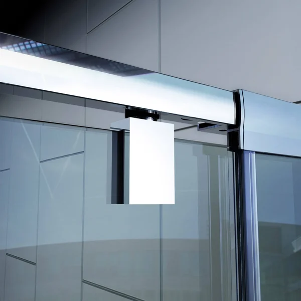 DreamLine DL-6221C-01 Flex 36x22D x 48x22W x 74 3/4x22H Semi-Frameless Pivot Shower Door in Chrome with Center Drain White Base