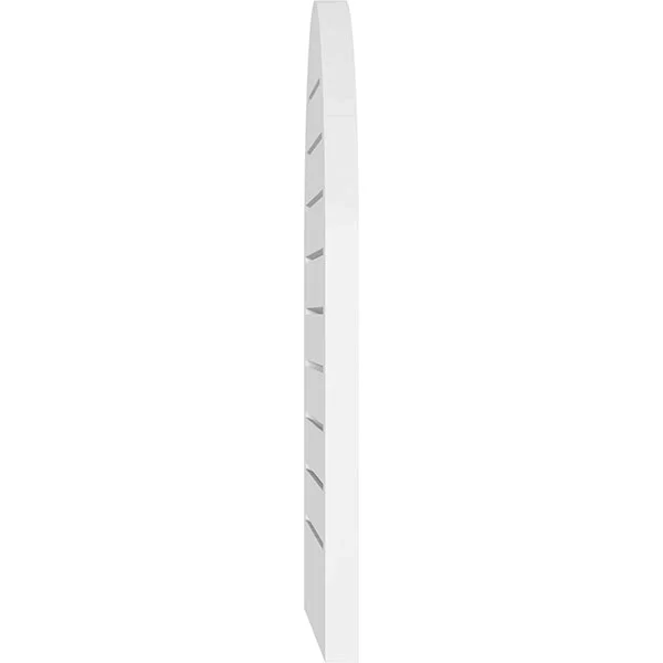 Ekena Millwork GVPRT24X4202SF 24x22W x 42x22H Round Top Surface Mount PVC Gable Vent: Functional, w/ 2x22W x 1-1/2x22P Brickmoul