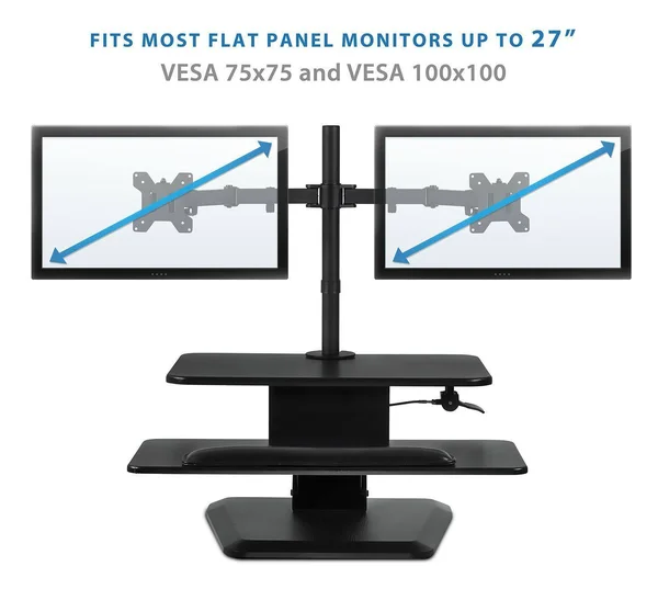Mount-It! - Standing desk converter - rectangular