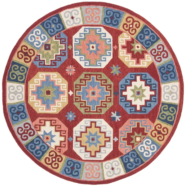 Safavieh Aspen Rug Collection APN802Q - Red - Blue - 8' x 10'