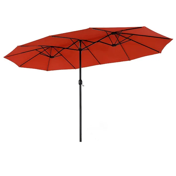 13& x 6.5& Outdoor Patio Market Umbrella Red - Captiva Designs