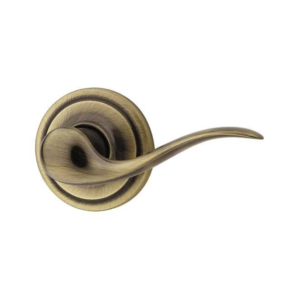 Kwikset 966TNLRH-5V1 Right Hand Tustin Lever Interior Single Cylinder Handleset Trim Antique Brass Finish