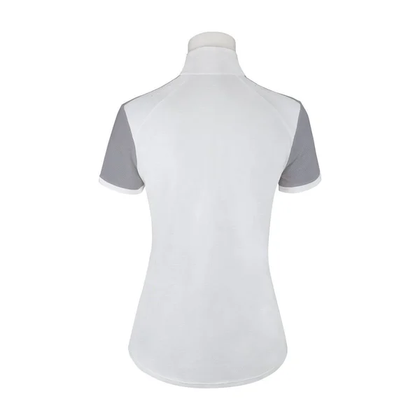 RJ Classics Ladies& Aerial Short Sleeve Show Shirt with 37.5 Temperature Regulating Technology - Farm House Tack White, XX-Smal
