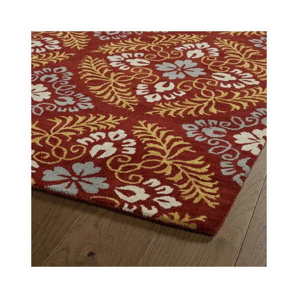 Kaleen Melange MLG03-25 Red Rug - 5 ft x 7 ft 9 in