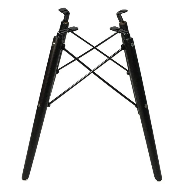 Eiffel Chair - Wooden Legs - yellow-pp, Dark Walnut