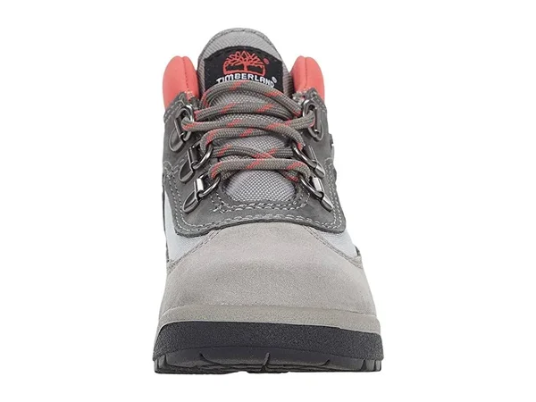 Timberland Field Mid Grey/Red Toddler Boys& Boot Shoes, Size: 4, Leather/Plastic/Steel