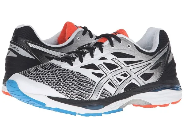 Asics Men's GEL-Cumulus 18 Running Shoes T6C3N - White/Silver/Black