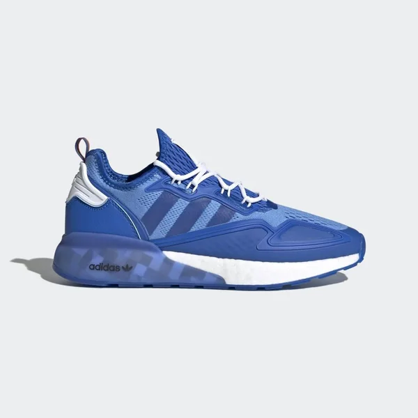 Adidas Ninja ZX 2K Boost Shoes - Men's - Blue, Cloud White - 11.5