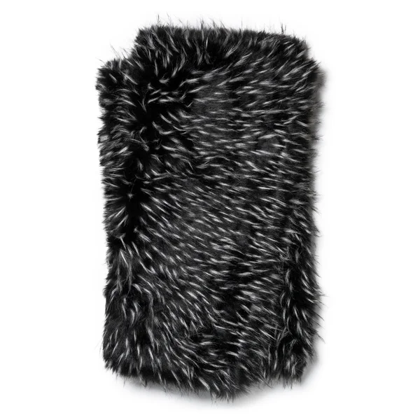Alexander Home Plush Faux Fur Throw Blanket, White/Grey