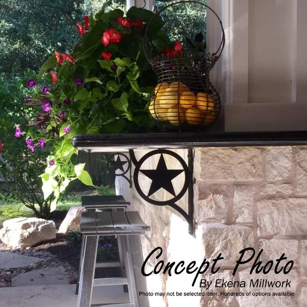 Ashford Wrought Iron Bracket Antiqued Warm Silver 2x22W x 10x22D x 12x22H - (Triple Center Brace)