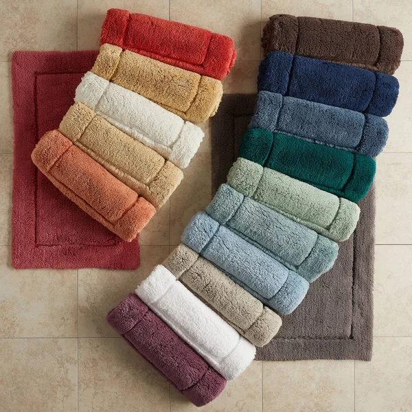 Legends Hotel Regal Cotton Bath Rug - Spa Green, Size 21x34, The Company Store
