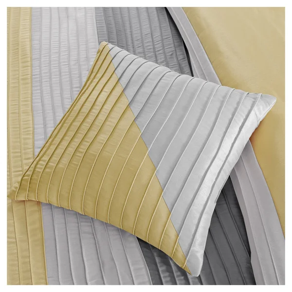 Madison Park - Amherst 7 Piece Comforter Set - Yellow - Cal King