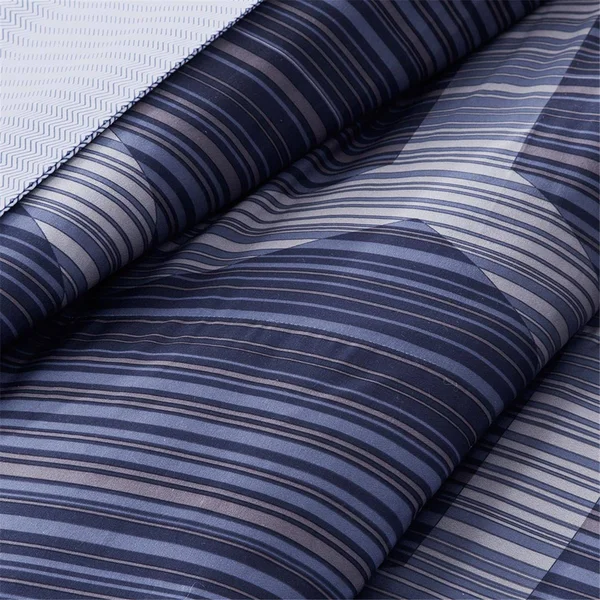 Madison Park Essentials - Rincon Complete Comforter and Cotton Sheet Set - Blue - Cal King