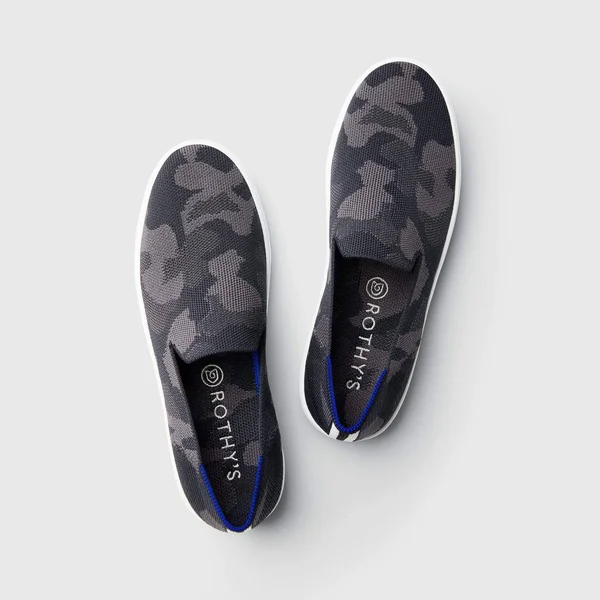 Rothy&s Grey Slip-On Sneakers - Grey Camo, Size 11