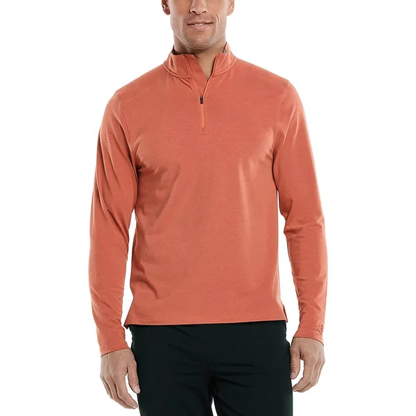 Coolibar Men's Sonora Quarter-Zip, Shirts for Men, Red, Medium