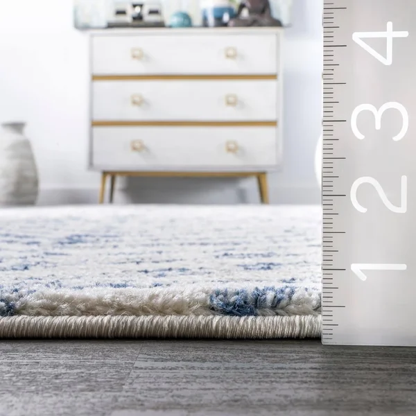 nuLOOM Rosanne Geometric Runner Rug - 2& 6x22 x 12&, Blue