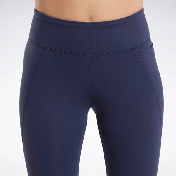 Reebok Women's Lux 2 Graphic Training Tights in Blue/Vector Navy Size X-Small, Polyester/Spandex/Jacquard
