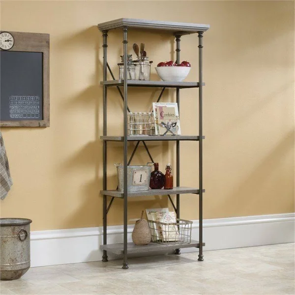 Pemberly Row 5 Shelf Bookcase in Northern Oak