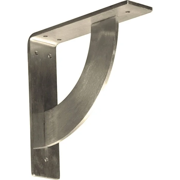 Ekena Millwork BKTM02X08X08BUSS 2 in. W x 8 in. D x 8 in. H Bulwark BRACKET - Stainless Steel
