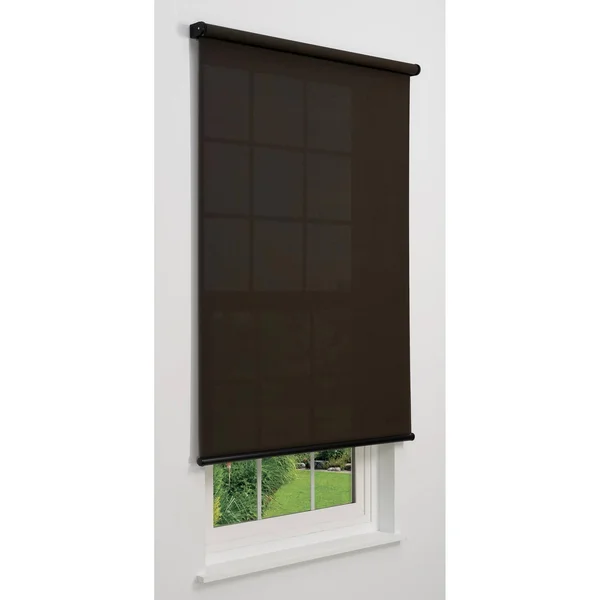 Linen Avenue Cordless 5% Solar Screen Standard Roller Shade, Shadow 20 W x 66 H