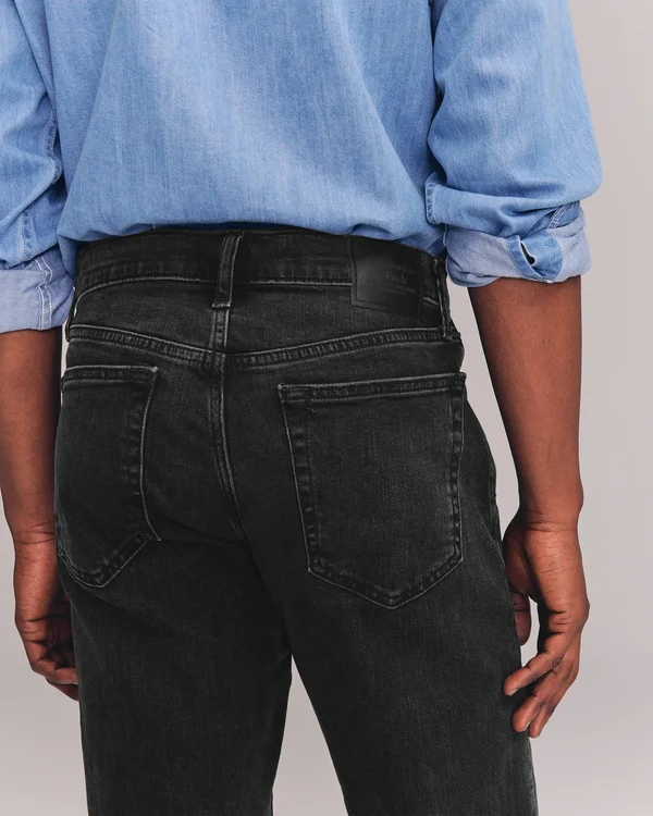 Men's Skinny Jeans in Washed Black - Size 38 x 34, Abercrombie & Fitch