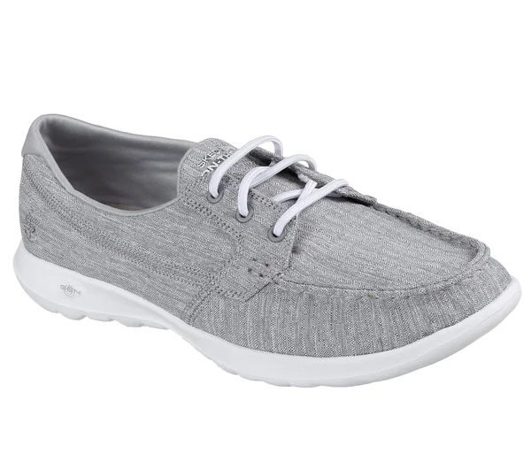 Skechers Women's GOwalk Lite Isla Boat Shoe, Gray