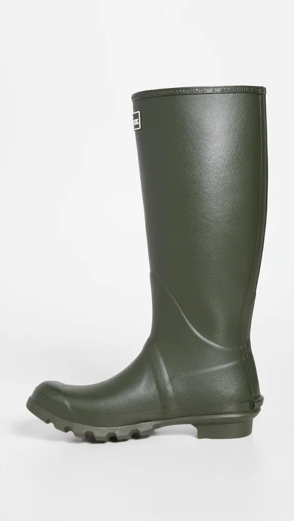 Barbour Bede Wellington Boots Olive 12