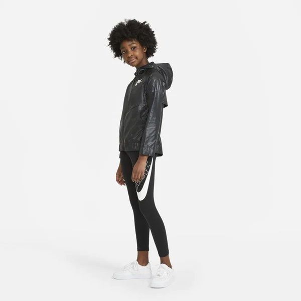 Nike Girls& Sportswear Windrunner Jacket in Black/Black Size Small - 100% Polyester