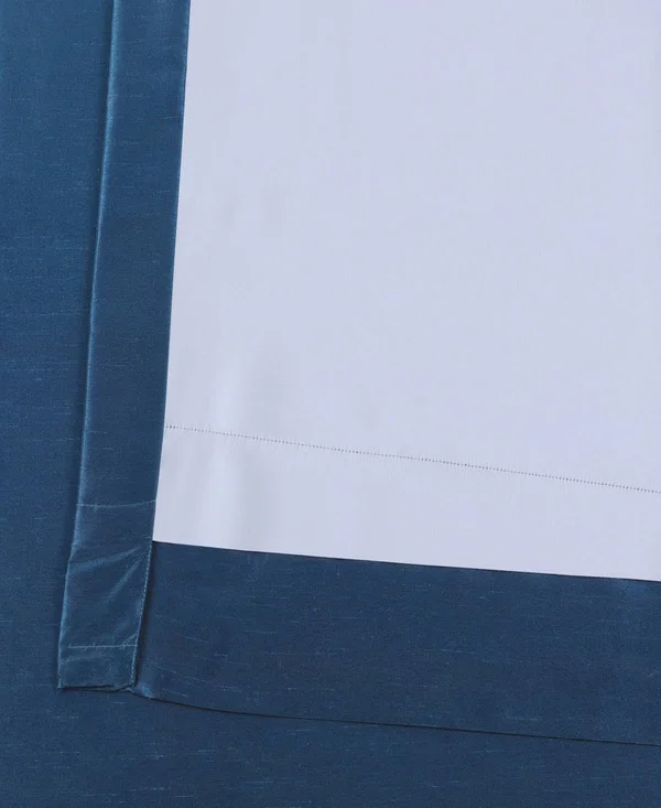 Captain&s Blue Blackout Vintage Textured Faux Dupioni Silk Curtain - Half Price Drapes