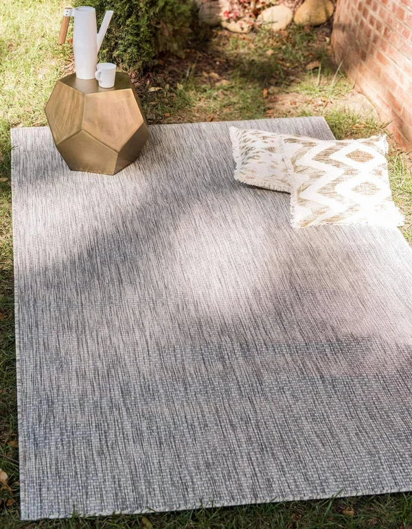 Outdoor Solid Light Gray 10x13 Large Area Rug Indoor Outdoor Rug