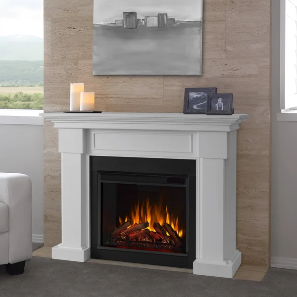 Real Flame 7910E Hillcrest Electric Fireplace - White