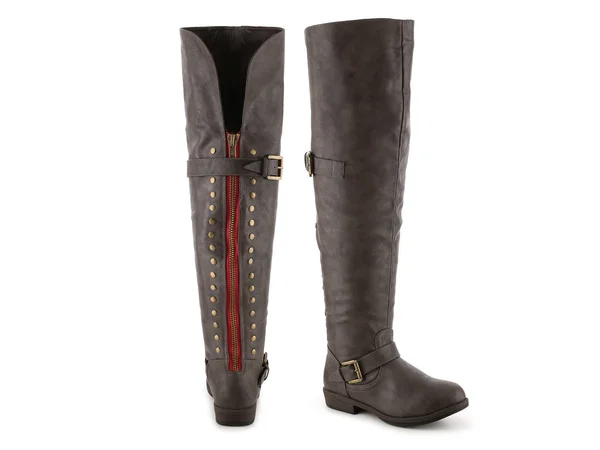 Journee Collection Kane Over The Knee Boot - Women's, Dark Taupe, Size 8, Boots, Riding