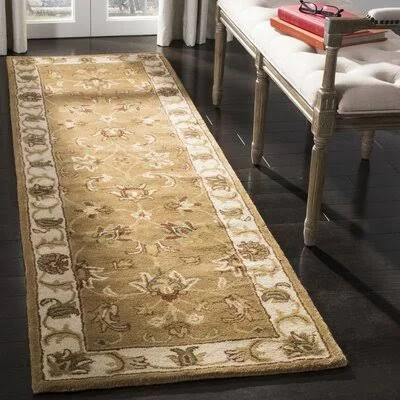 Taylor Oriental Hand Tufted Wool Mocha/Ivory Area Rug Astoria Grand Rug Size: Runner 2&3x22 x 8&