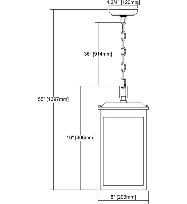 Elk Lighting Newcastle LED Outdoor Pendant in Matte Black 45203