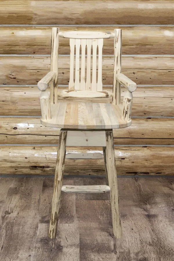 Montana Woodworks MWBSWSCASV Montana Captain's Swivel Barstool