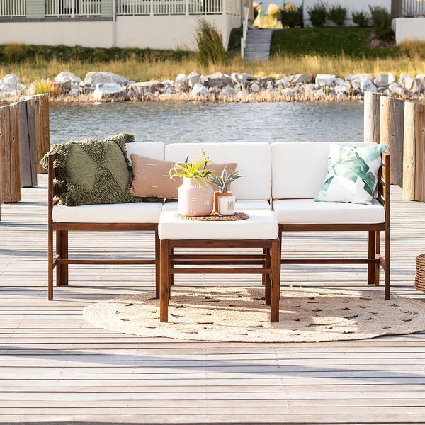 4 Piece Outdoor Modular Sectional by Havenside Home Dark Brown