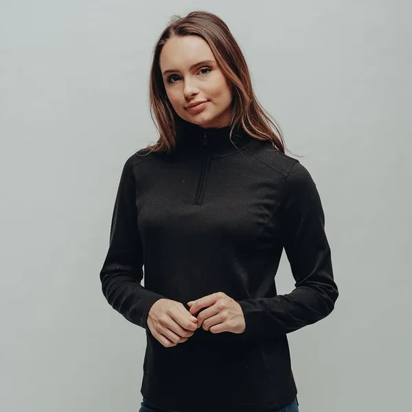 Women's Puremeso Quarter Zip Pullover Stone, Xs