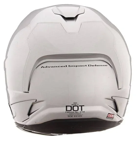 6D ATS-1R Solid Gloss Silver Helmet - Size: Xs
