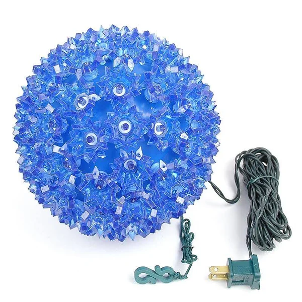 Novelty Lights 100 Light Outdoor Christmas LED Starlight Sphere - Blue, 7.5x22 Diameter