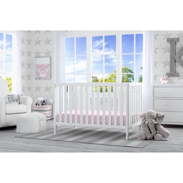 Delta Children Milo 3-in-1 Convertible Crib - Bianca White