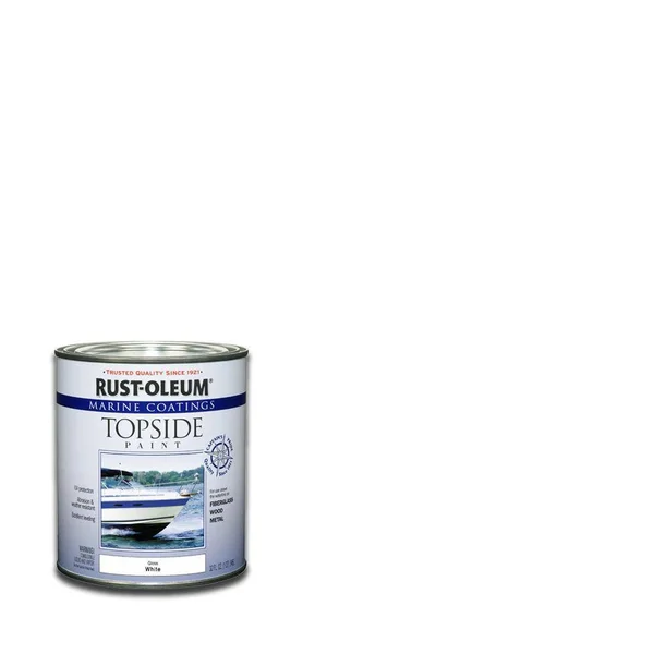 Rust-Oleum Marine 1 qt. Gloss White Topside Paint (4-Pack) - White Gloss