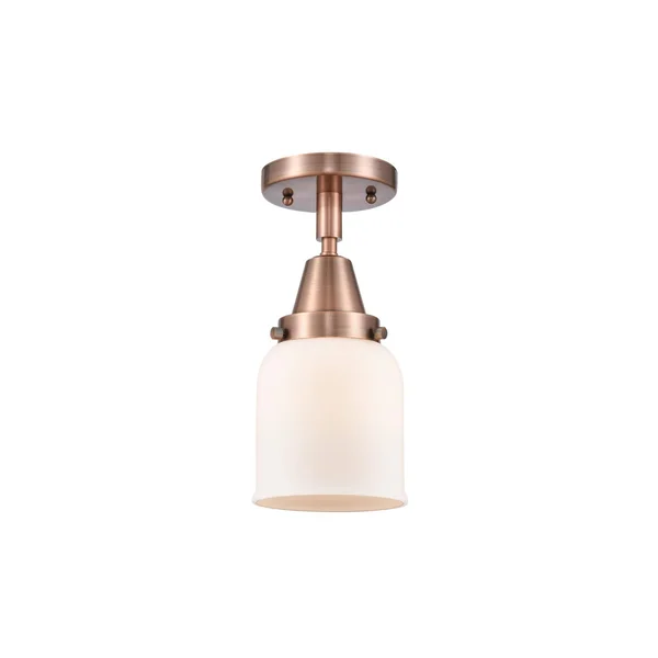 Innovations 447-1C-PN-G51-LED Small Bell 1 Light 5 inch Flush Mount in Polished Nickel
