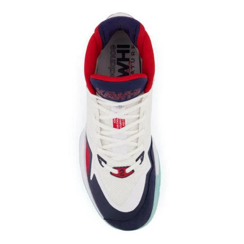 New Balance Mens Kawhi Basketball Shoes - White/Blue (Size 7.5)