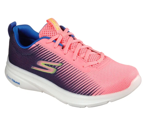Skechers Women's GOrun Hyper PILLARS Ignite Sneaker - Pink/Blue