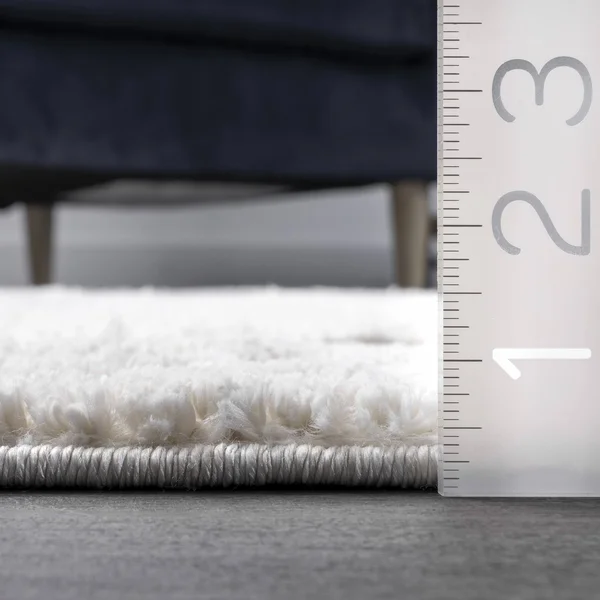 nuLOOM Ansley Textured Lattice Tassel Beige 6 ft. 7 in. x 9 ft. Area Rug
