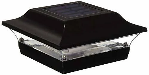 Classy Caps SL214B Aluminum Imperial Solar Post Cap - 5 x 5, Black