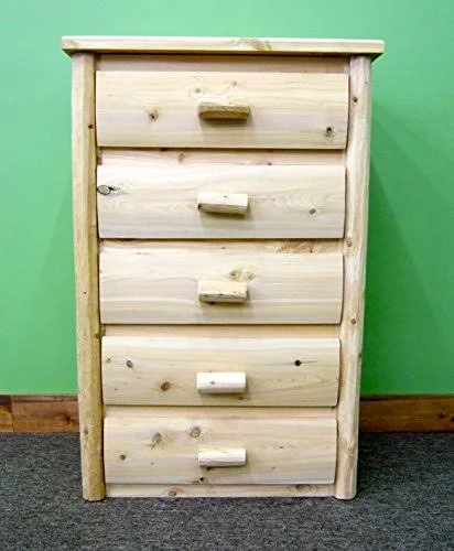 Midwest Log Furniture - Premium Log Dresser - 5 Drawer